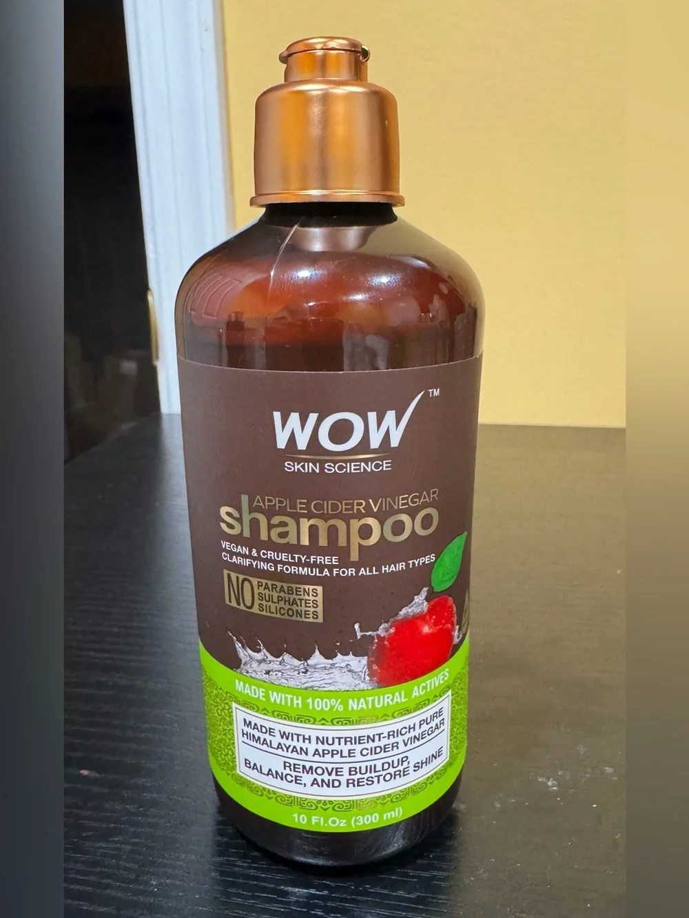 WOW SKIN SCIENCE Apple Cider Vinegar Clarifying Shampoo 10 Fl Oz